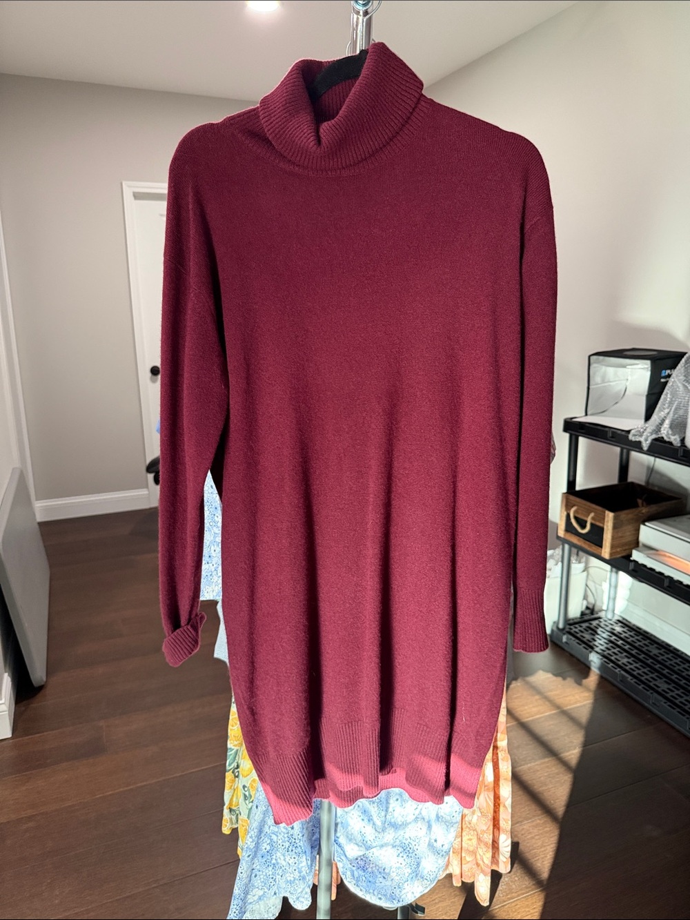NAADAM Women's Burgundy cashmere Turtleneck Sweater